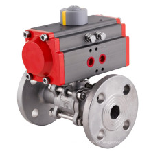 Pneumatic 3-PCS Ball Valve with Flange Type